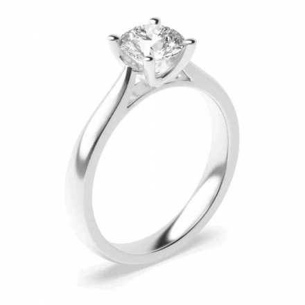 anello solitario oro bianco